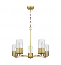Innovations Lighting 428-5CR-BB-G428-7SDY - Bolivar - 5 Light - 25 inch - Brushed Brass - Chain Hung - Chandelier