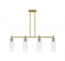 Innovations Lighting 434-4I-BB-G434-12CL - Crown Point - 4 Light - 44 inch - Brushed Brass - Island Light