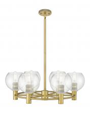 Innovations Lighting 434-6CR-BB-G124-6 - Crown Point - 6 Light - 26 inch - Brushed Brass - Chandelier