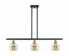 Innovations Lighting 516-3I-BAB-G128-6 - Athens - 3 Light - 36 inch - Black Antique Brass - Cord hung - Island Light