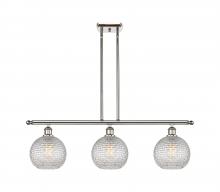 Innovations Lighting 516-3I-PN-G122C-8CL - Athens - 3 Light - 36 inch - Polished Nickel - Cord hung - Island Light