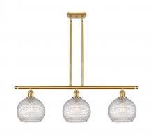 Innovations Lighting 516-3I-SG-G122C-8CL - Athens - 3 Light - 36 inch - Satin Gold - Cord hung - Island Light