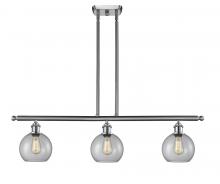 Innovations Lighting 516-3I-SN-G122C-8CL - Athens - 3 Light - 36 inch - Brushed Satin Nickel - Cord hung - Island Light