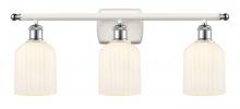 Innovations Lighting 516-3W-WPC-G559-5GWH - Bridal Veil - 3 Light - 25 inch - White Polished Chrome - Bath Vanity Light