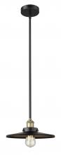 Innovations Lighting 616-1S-BAB-MFR-BK-12 - Appalachian - 1 Light - 12 inch - Black Antique Brass - Stem hung - Mini Pendant
