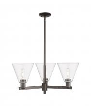 Innovations Lighting 716-3CR-OB-GBC-82 - Berkshire Glass - 3 Light - 30 inch - Oil Rubbed Bronze - Stem hung - Pendant