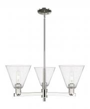 Innovations Lighting 716-3CR-PN-GBC-84 - Berkshire Glass - 3 Light - 30 inch - Polished Nickel - Stem hung - Pendant