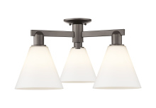 Innovations Lighting 716-3F-OB-GBC-81 - Berkshire Glass - 3 Light - 26 inch - Oil Rubbed Bronze - Semi-Flush Mount
