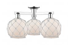 Innovations Lighting 716-3F-PC-G121-8RW - Farmhouse Rope - 3 Light - 26 inch - Polished Chrome - Semi-Flush Mount