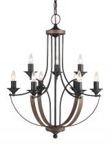 Generation Lighting 3280409-846 - Corbeille Nine Light Chandelier