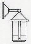 Arroyo Craftsman BB-6WGW-MB - 6" berkeley wall mount - wet rated