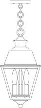 Arroyo Craftsman INH-8MRCLR-AB - 8" inverness pendant with metal roof