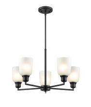 Millennium 2815-MB - Amberle 5-Light Chandelier Ceiling Light Matte Black