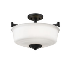 Millennium 163-MB - Burbank 3-Light Semi-Flush Ceiling Mount Matte Black