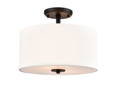 Millennium 41102-MB - Guyten 13" Wide 2-Light Semi Flush - Matte Black