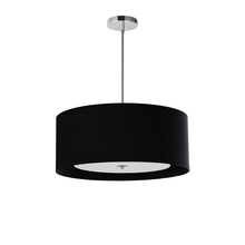 Dainolite HEL-224P-PC-BW - 4LT Helena Pendant PC, Black w/White Diffuser