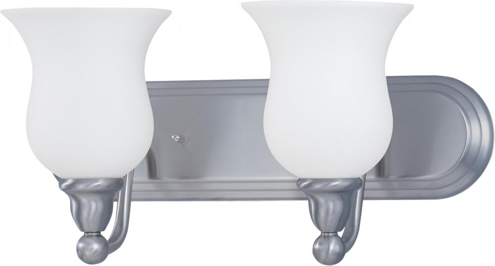 Glenwood ES; 2 Light; Vanity with Satin White Glass; Lamps Included